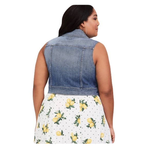 Torrid Light Blue Denim Vest - Picture 2 of 10
